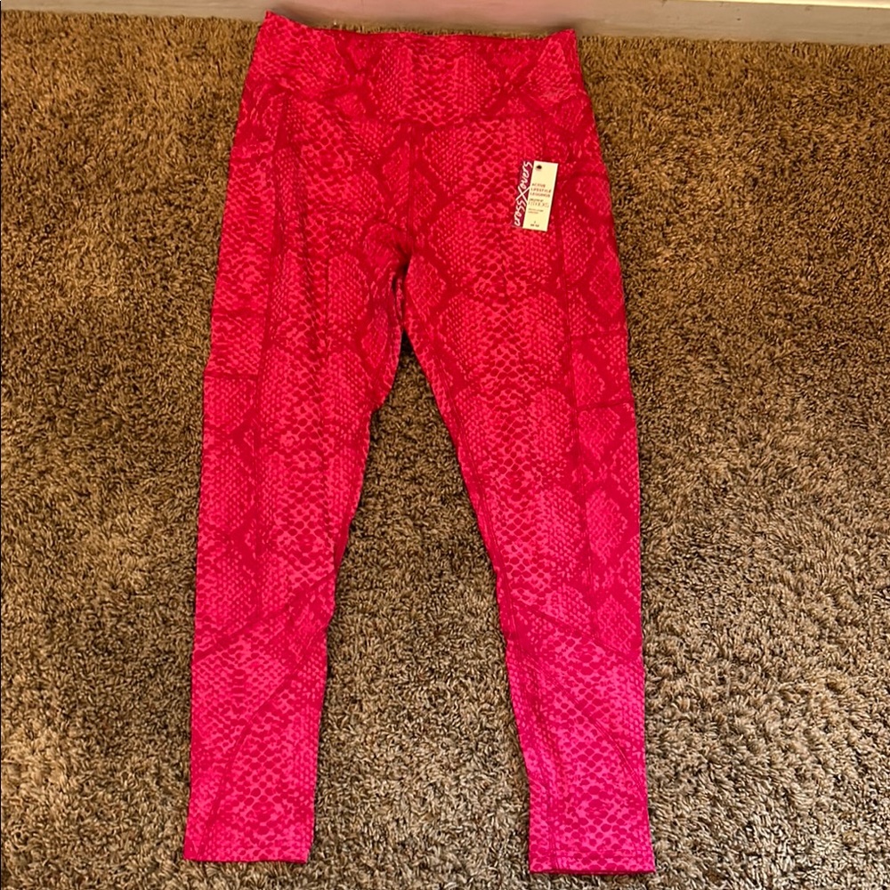 Pink Snake Print Leggings